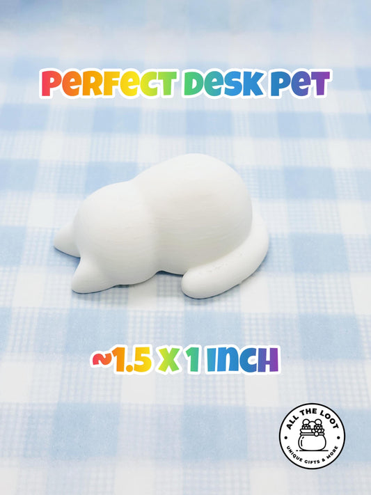 Paint Your Own Sleepy Cat Loaf – 3D Printed Figurine for DIY painting