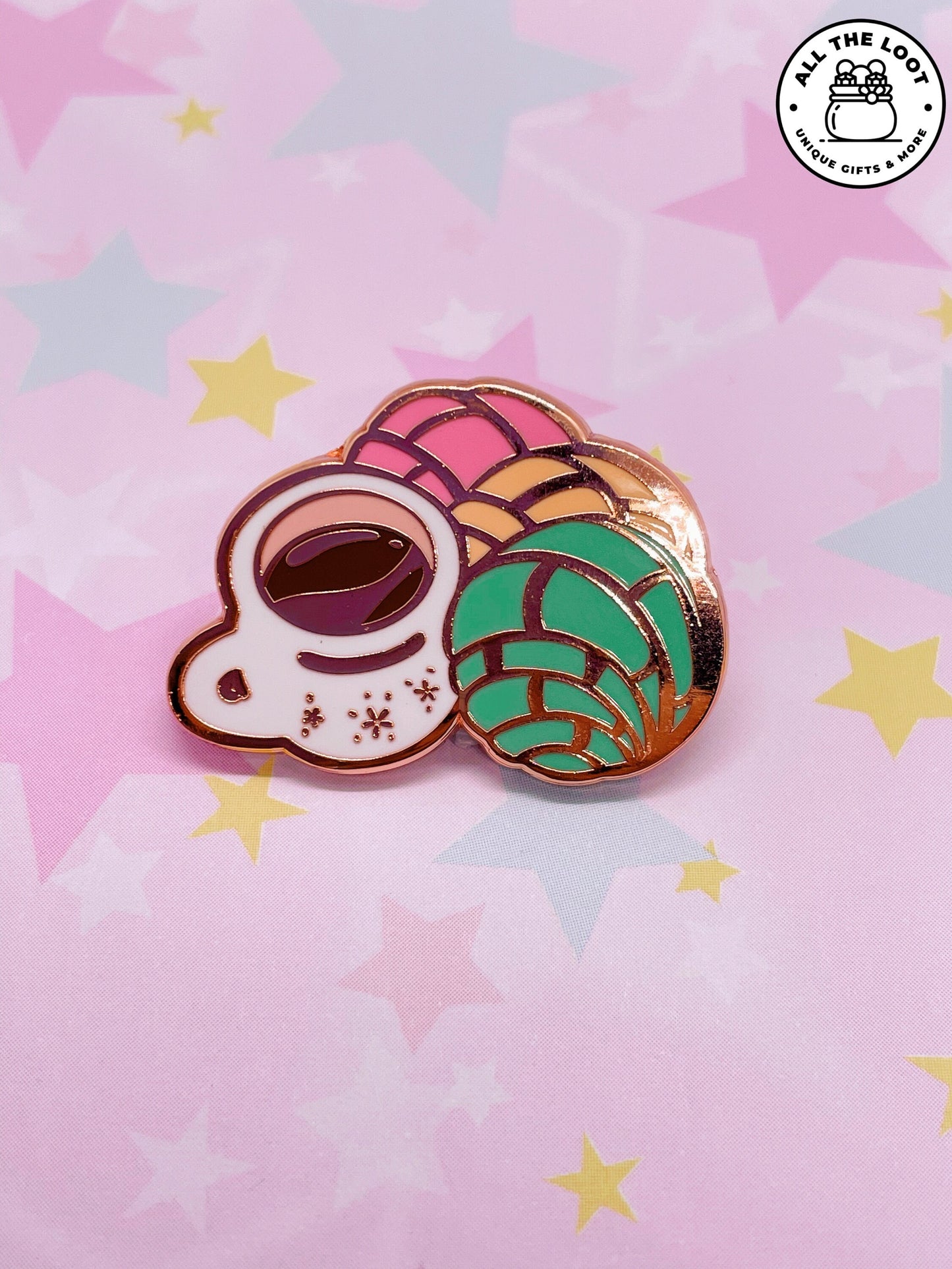 Concha’s con cafe kawaii pin