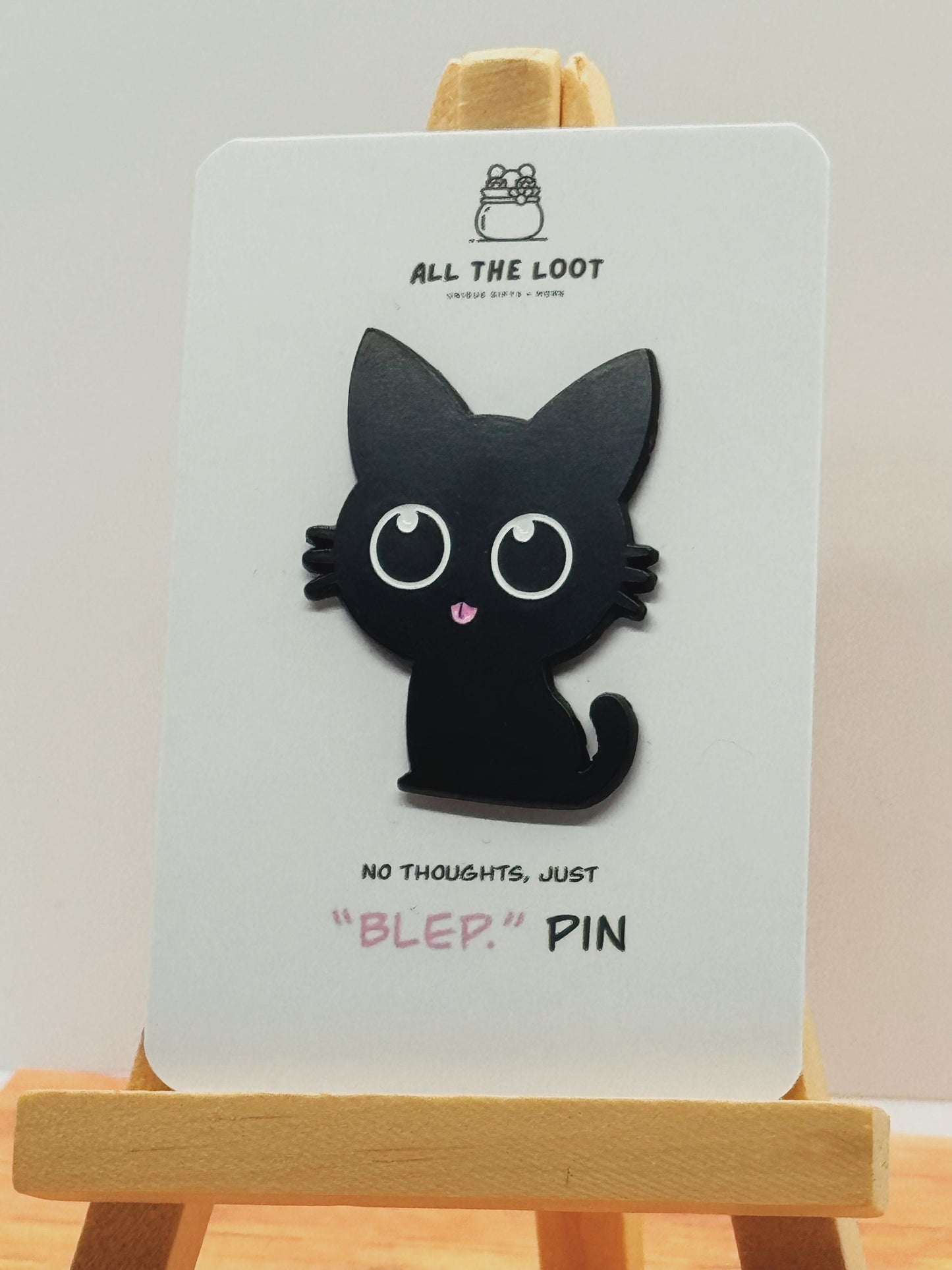 Cute blep Kitty Pin