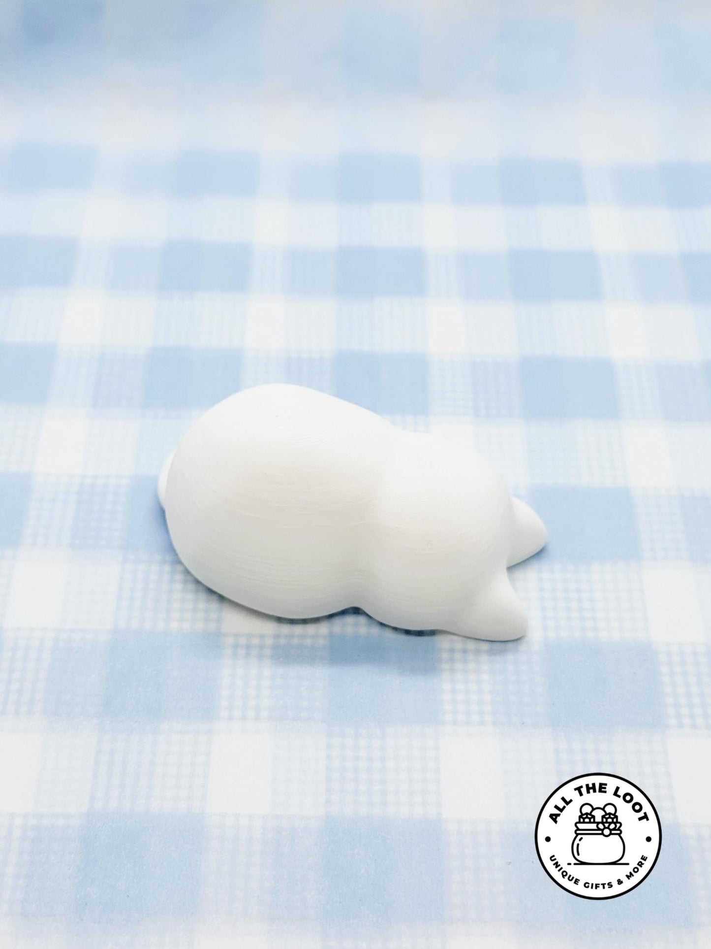 Paint Your Own Sleepy Cat Loaf – 3D Printed Figurine for DIY painting