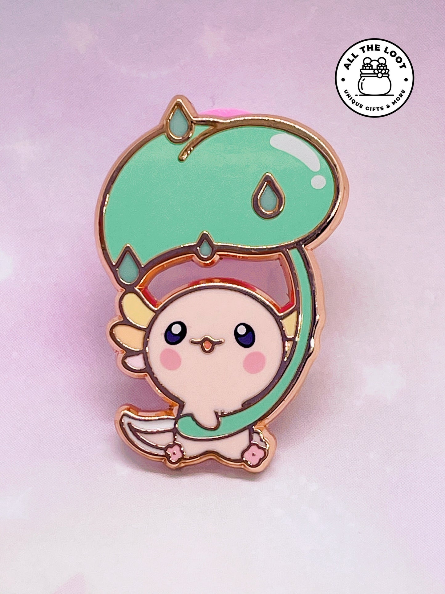 Small Kawaii Axolotl pin