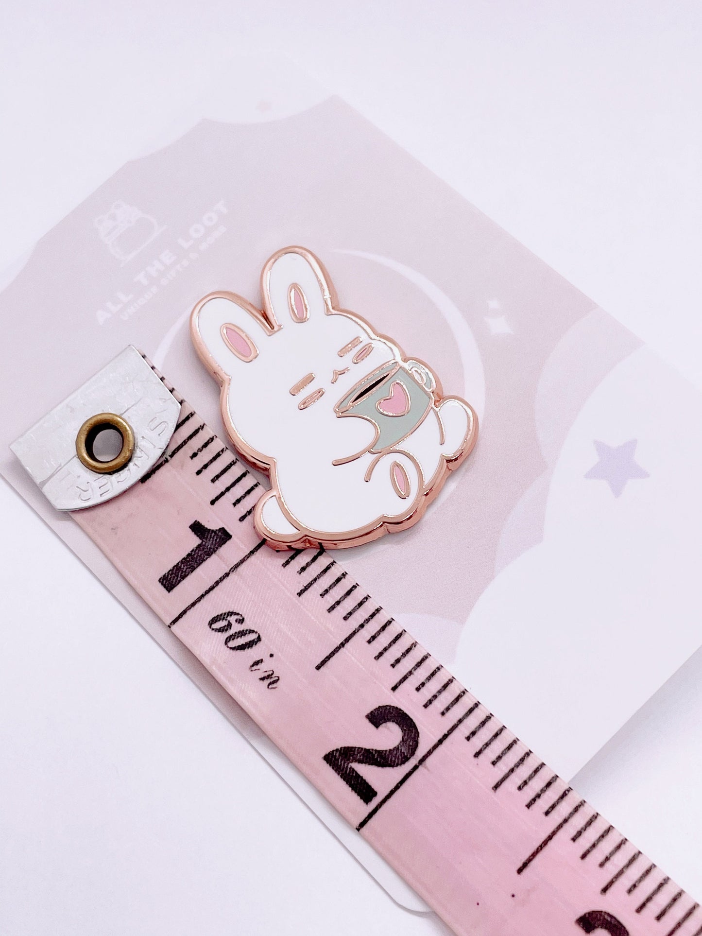 Sleepy bunny pin