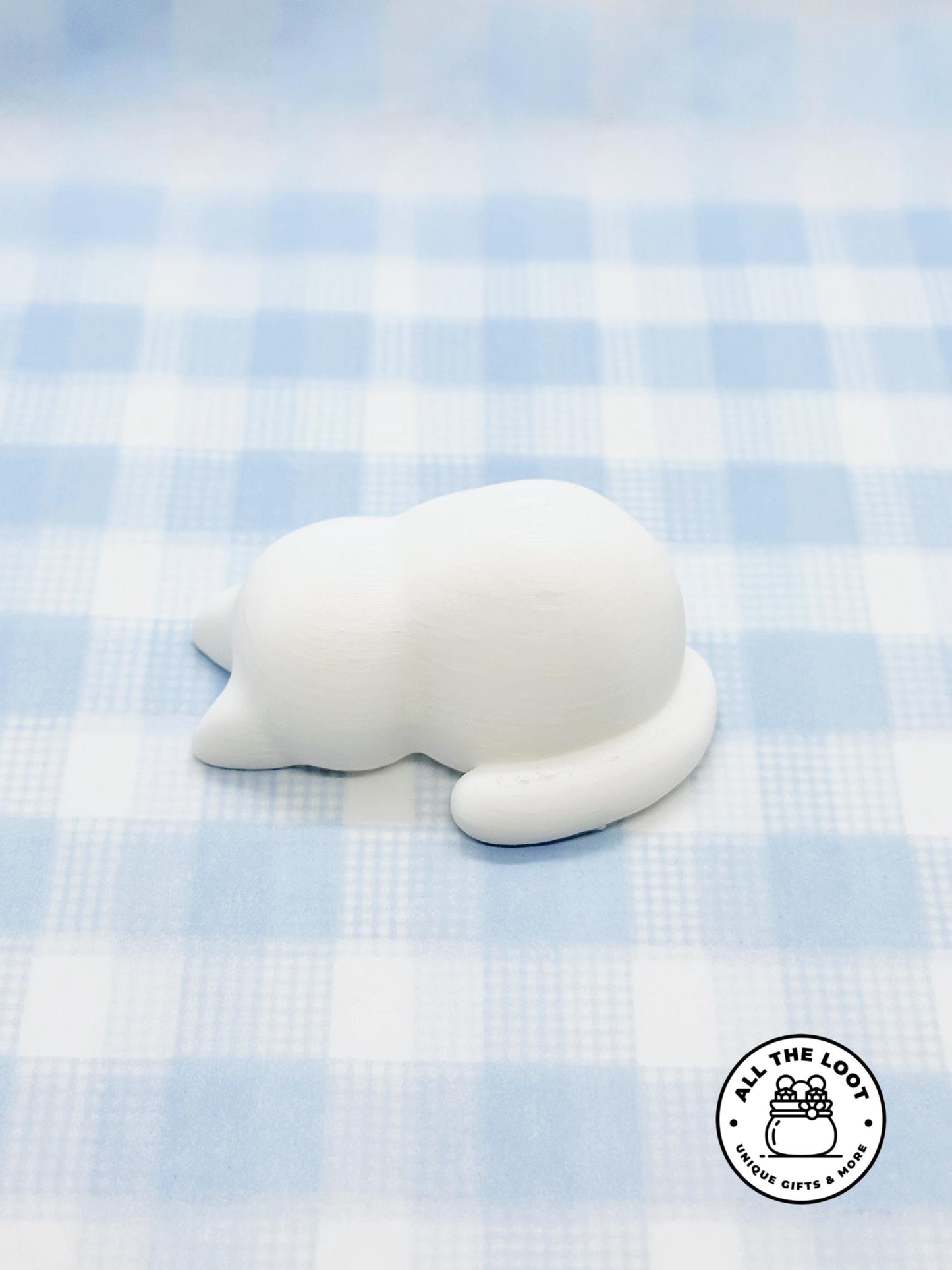 Paint Your Own Sleepy Cat Loaf – 3D Printed Figurine for DIY painting