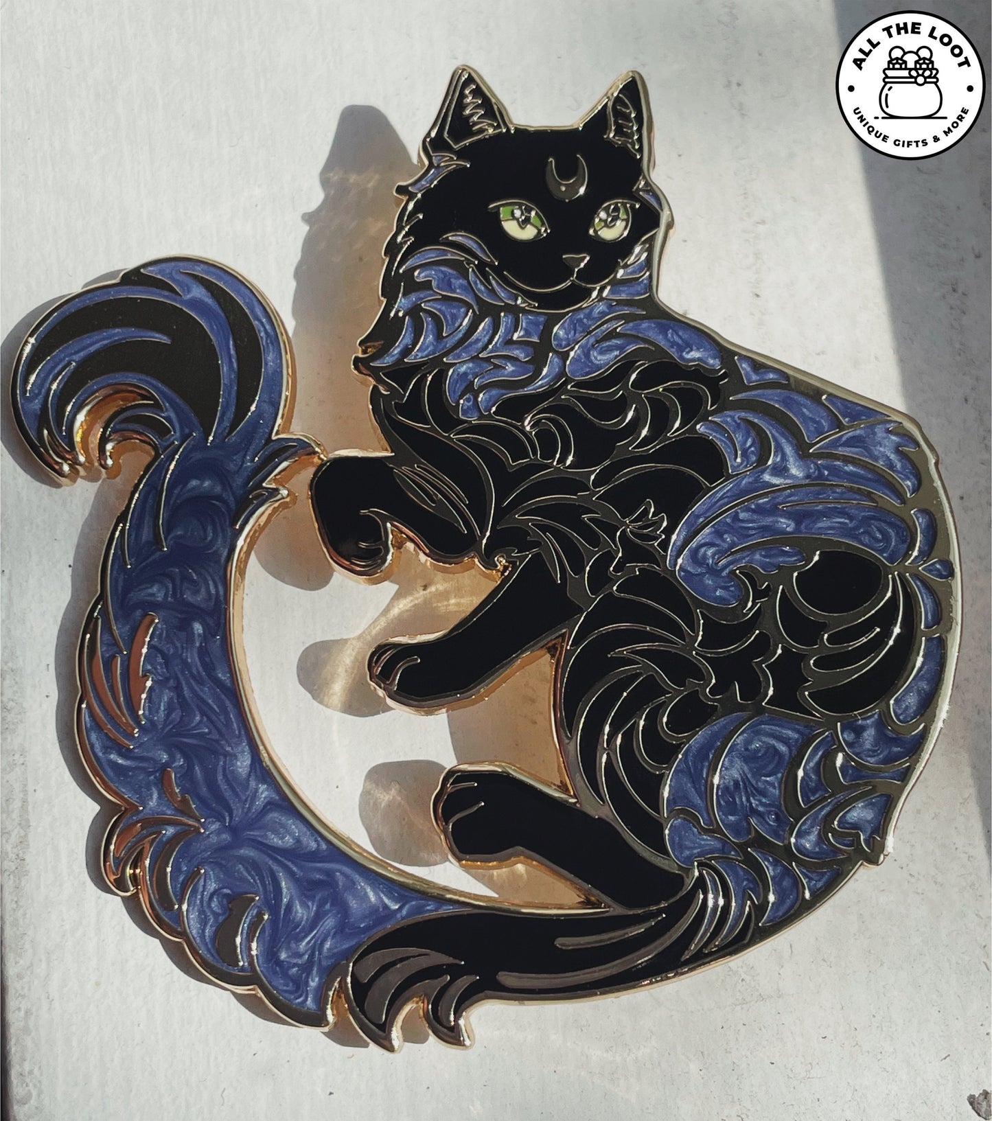 Moon cat pin - Sun cat pin