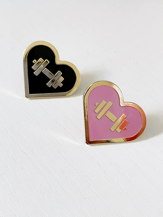 Love to Lift enamel pin