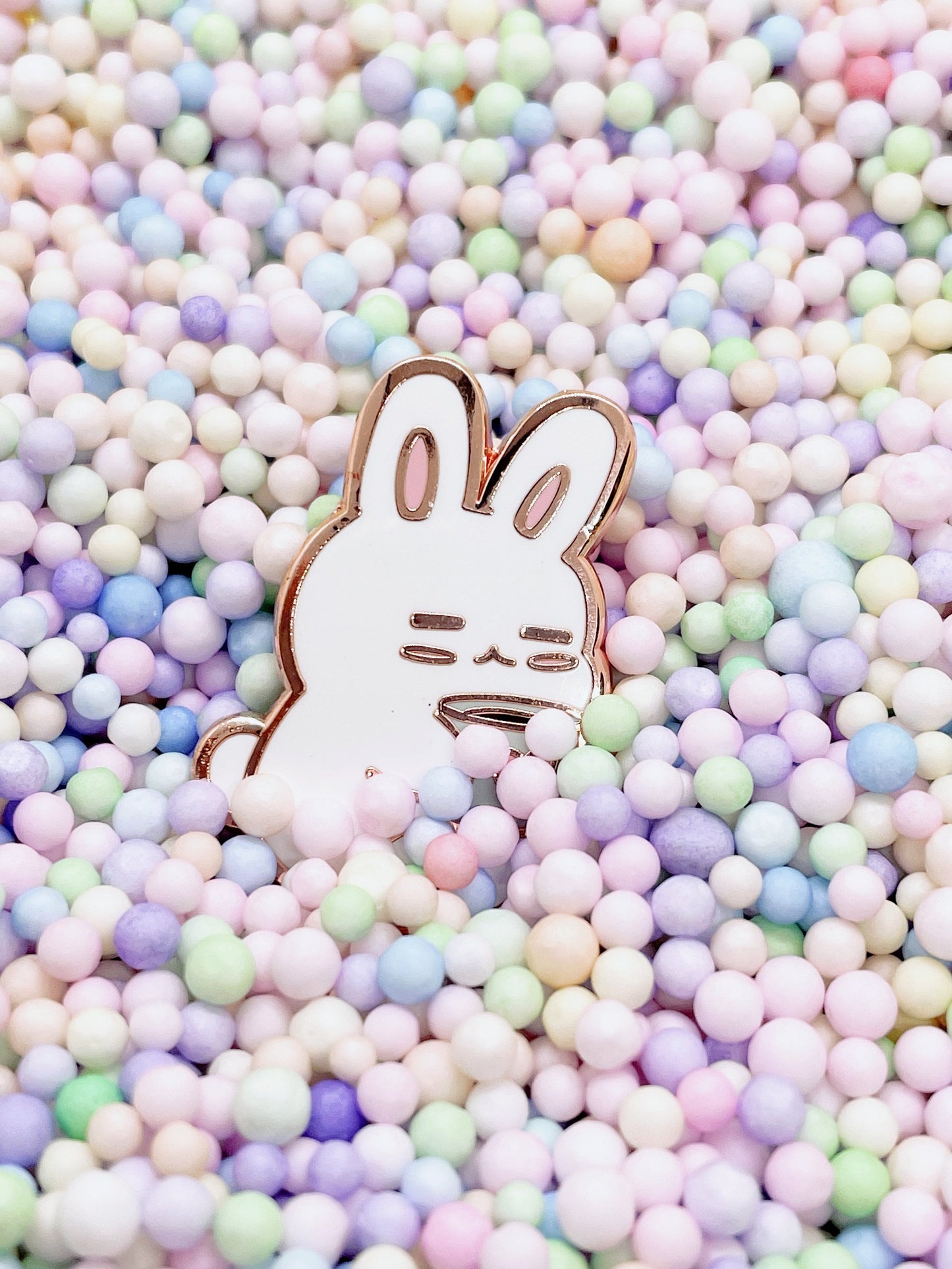 Sleepy bunny pin