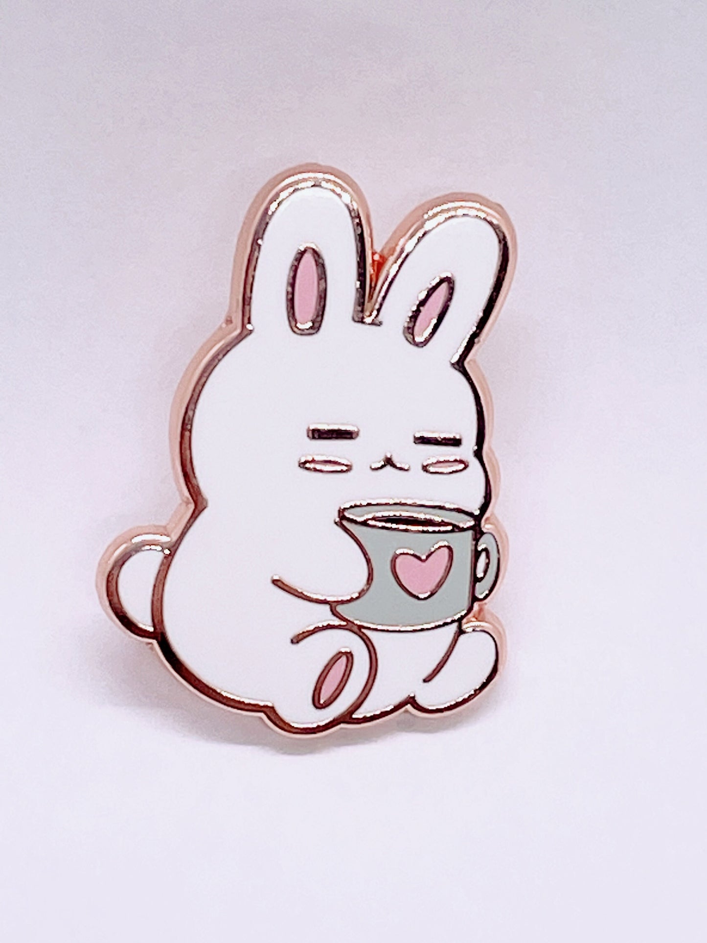 Sleepy bunny pin