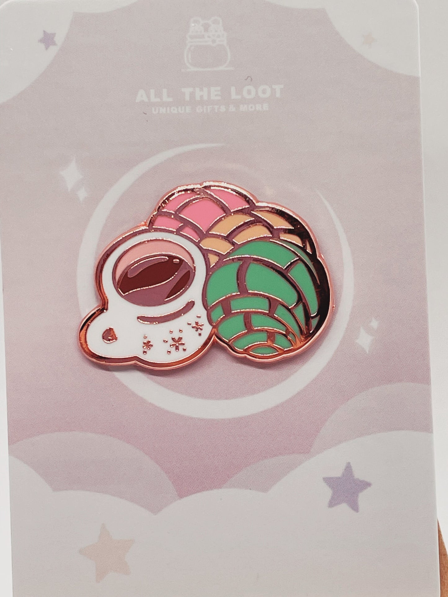 Concha’s con cafe kawaii pin