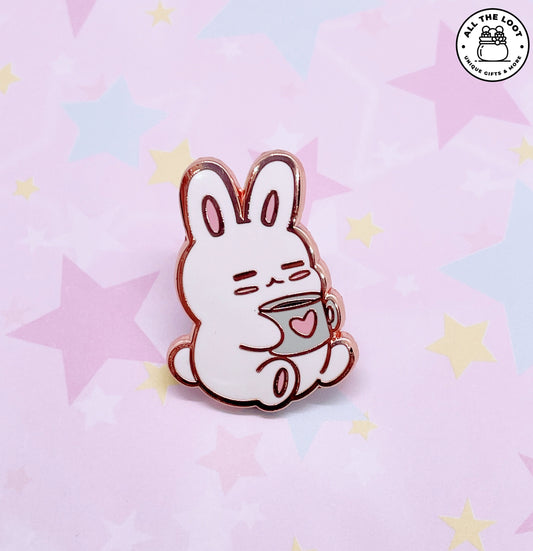 Sleepy bunny pin